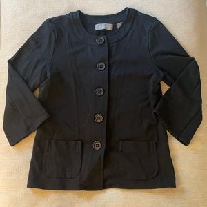 Liz Claiborne Black Button Down Jacket - Small